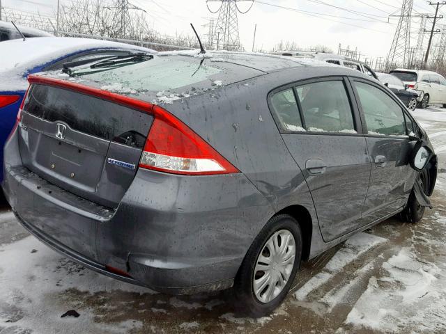 JHMZE2H3XBS007580 - 2011 HONDA INSIGHT GRAY photo 4