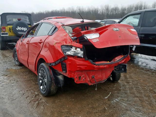 KNADM4A37D6214490 - 2013 KIA RIO LX RED photo 3