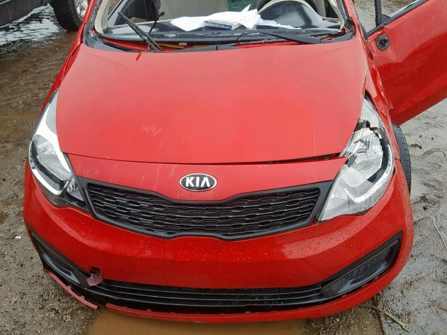 KNADM4A37D6214490 - 2013 KIA RIO LX RED photo 7