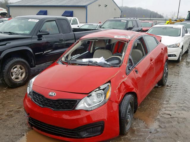 KNADM4A37D6214490 - 2013 KIA RIO LX RED photo 9