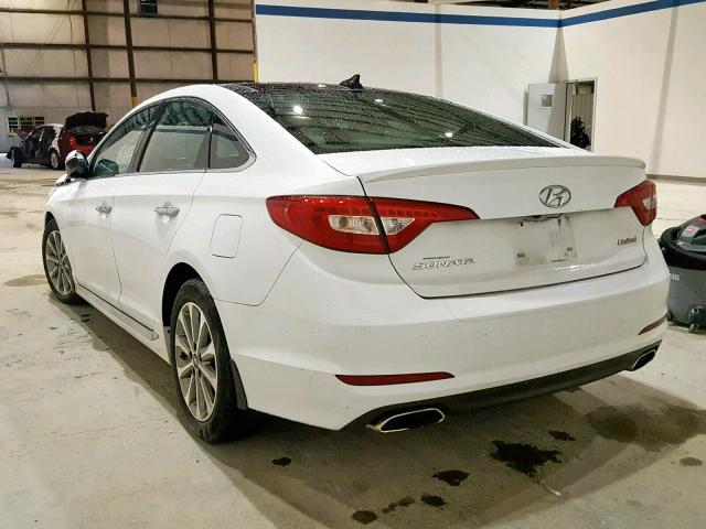 5NPE34AF0GH389291 - 2016 HYUNDAI SONATA SPO WHITE photo 3