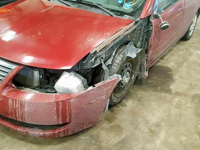 1G8AZ55F86Z123032 - 2006 SATURN ION LEVEL MAROON photo 9