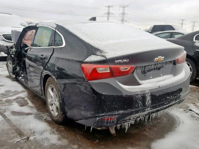 1G1ZB5ST0HF291736 - 2017 CHEVROLET MALIBU LS BLACK photo 3