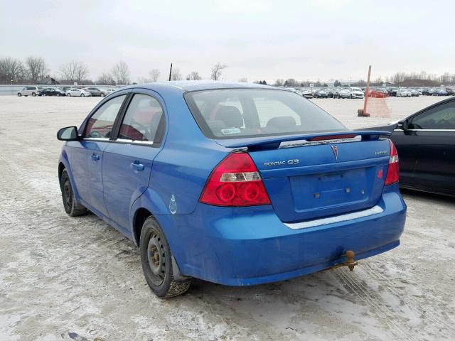 KL2TX55E89B320830 - 2009 PONTIAC G3 WAVE SE BLUE photo 3