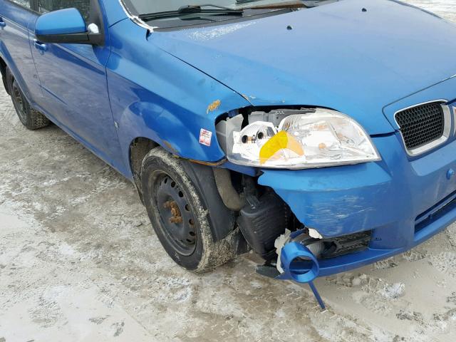 KL2TX55E89B320830 - 2009 PONTIAC G3 WAVE SE BLUE photo 9