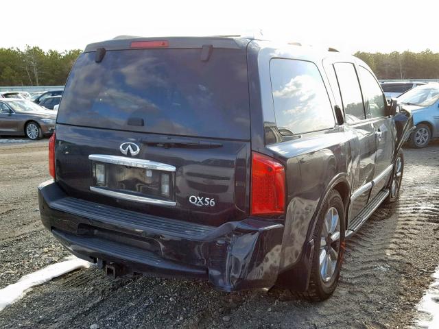 5N3AA08C88N902316 - 2008 INFINITI QX56 BLACK photo 4