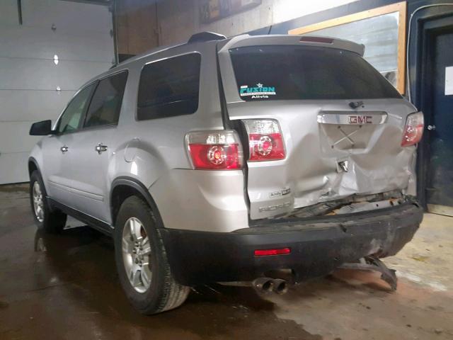 1GKKRNED6CJ369228 - 2012 GMC ACADIA SLE SILVER photo 3