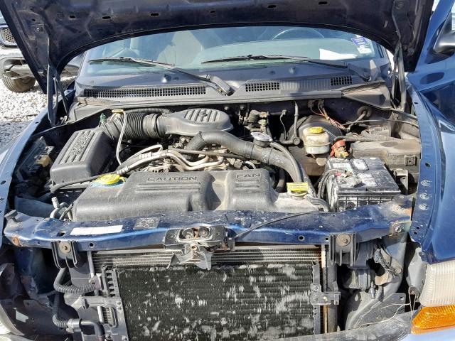 1B7HG2AZ0YS664614 - 2000 DODGE DAKOTA QUA BLUE photo 7