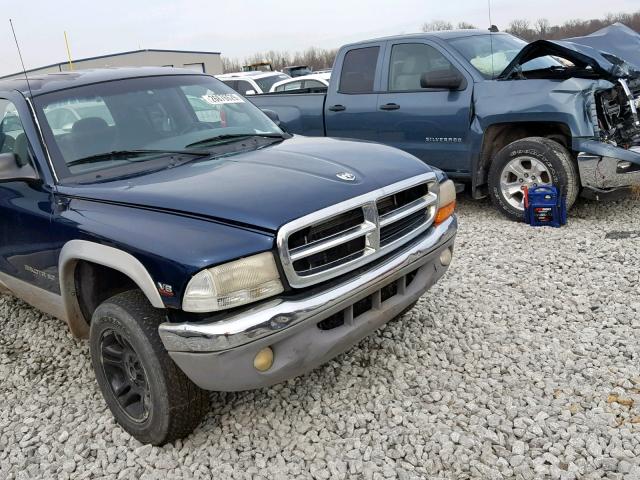 1B7HG2AZ0YS664614 - 2000 DODGE DAKOTA QUA BLUE photo 9