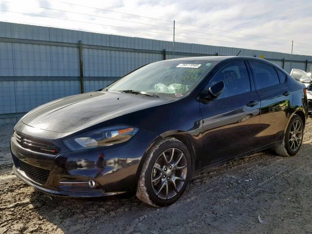 1C3CDFBB5ED915031 - 2014 DODGE DART SXT BLACK photo 2