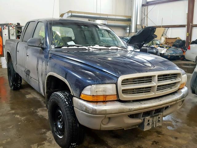 1D7HG48ZX3S237196 - 2003 DODGE DAKOTA QUA BLUE photo 1