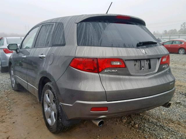 5J8TB18597A021819 - 2007 ACURA RDX TECHNO GRAY photo 3