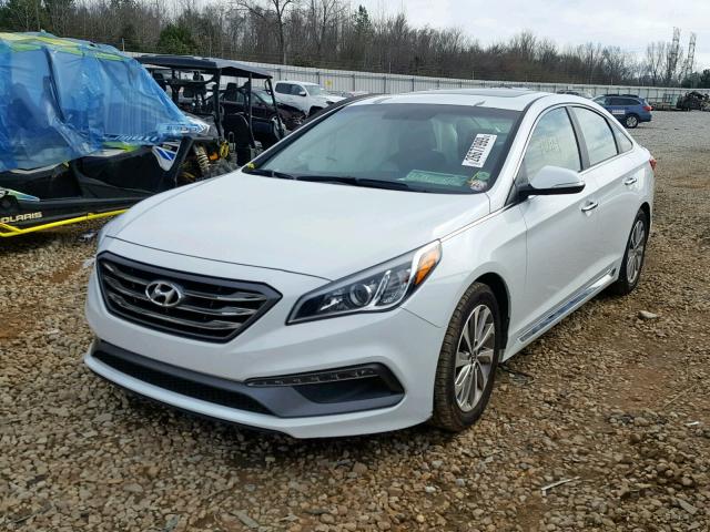 5NPE34AF4HH509076 - 2017 HYUNDAI SONATA SPO WHITE photo 2