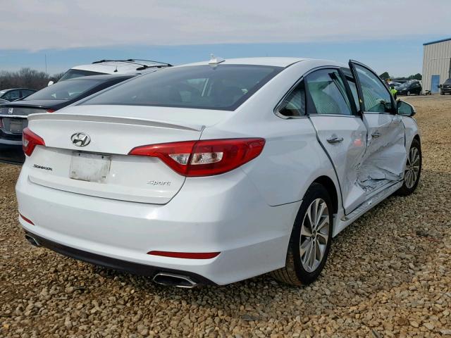 5NPE34AF4HH509076 - 2017 HYUNDAI SONATA SPO WHITE photo 4