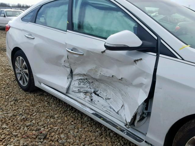 5NPE34AF4HH509076 - 2017 HYUNDAI SONATA SPO WHITE photo 9