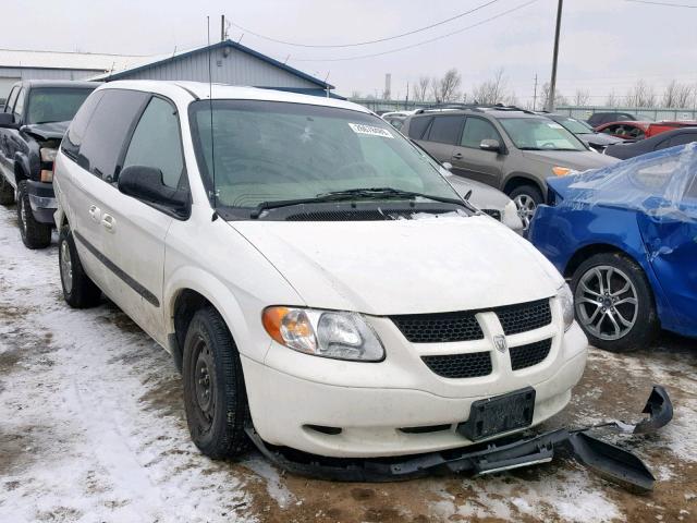 1B4GP45302B709035 - 2002 DODGE CARAVAN SP WHITE photo 1