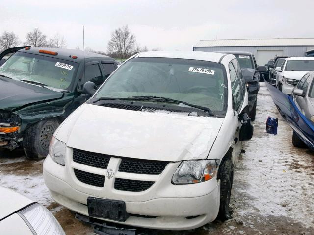 1B4GP45302B709035 - 2002 DODGE CARAVAN SP WHITE photo 2