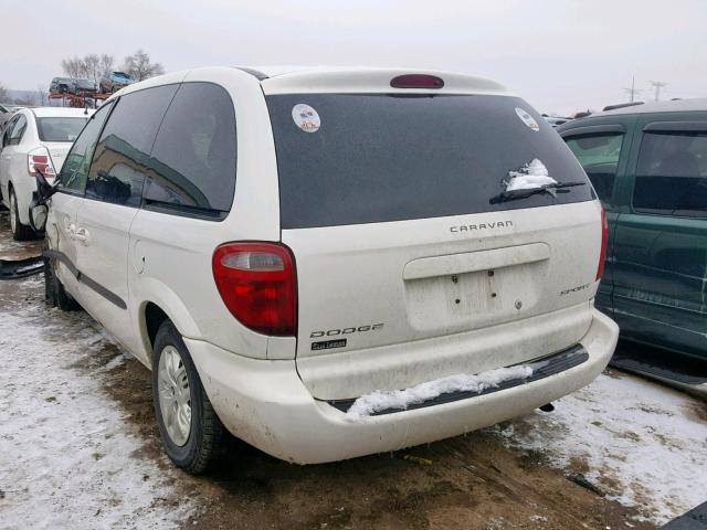 1B4GP45302B709035 - 2002 DODGE CARAVAN SP WHITE photo 3