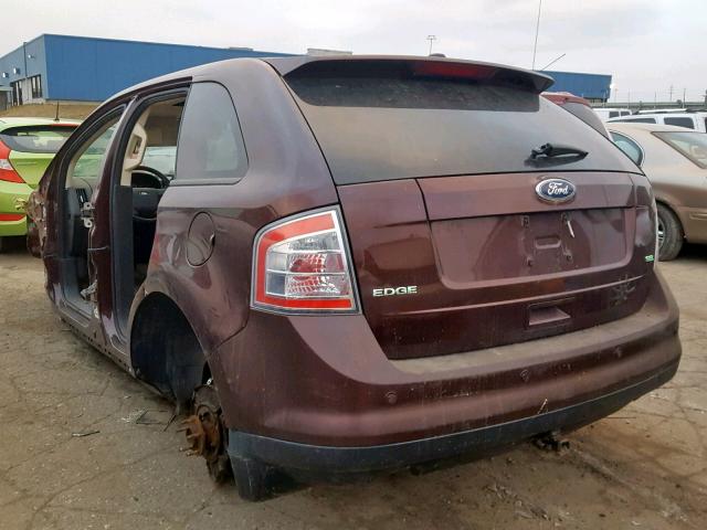 2FMDK3JC3ABB73545 - 2010 FORD EDGE SEL BURGUNDY photo 3