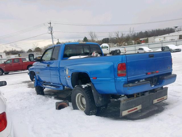 1B7MF3361WJ209185 - 1998 DODGE RAM 3500 BLUE photo 3