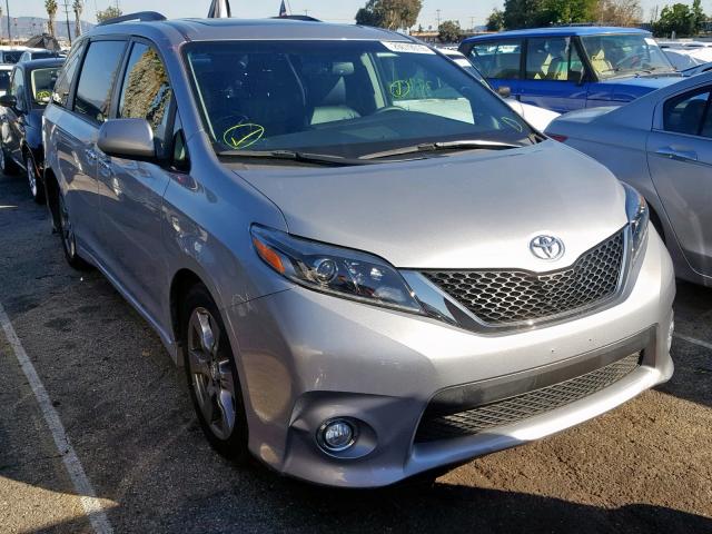 5TDXZ3DC0HS866185 - 2017 TOYOTA SIENNA SE SILVER photo 1