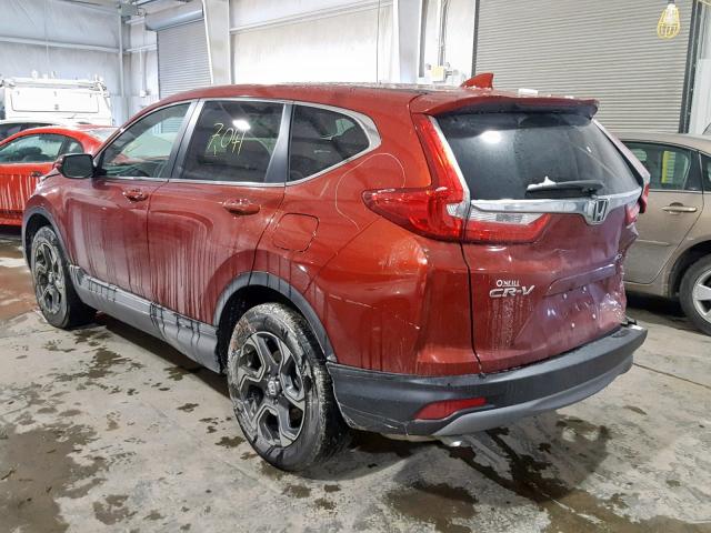 5J6RW2H81JL001406 - 2018 HONDA CR-V EXL RED photo 3