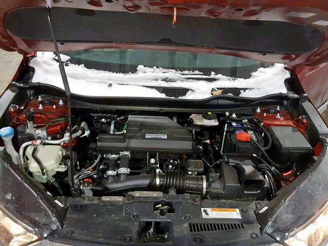 5J6RW2H81JL001406 - 2018 HONDA CR-V EXL RED photo 7