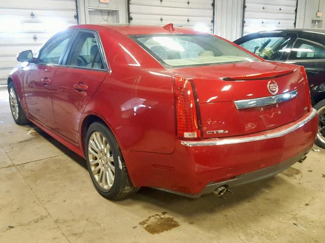 1G6DL5E39C0105524 - 2012 CADILLAC CTS PERFOR RED photo 3