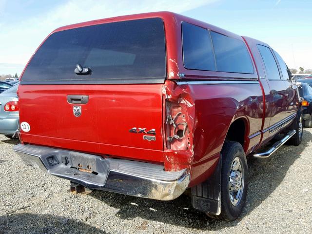 3D7KS29C37G719704 - 2007 DODGE RAM 2500 MAROON photo 4