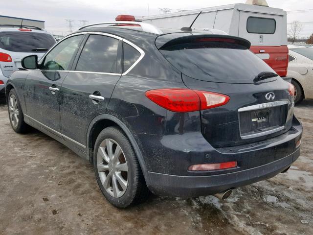 JNKAJ09F98M353526 - 2008 INFINITI EX35 BASE BLACK photo 3