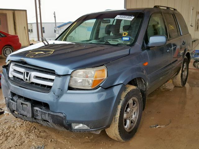 5FNYF28388B015516 - 2008 HONDA PILOT SE BLUE photo 2