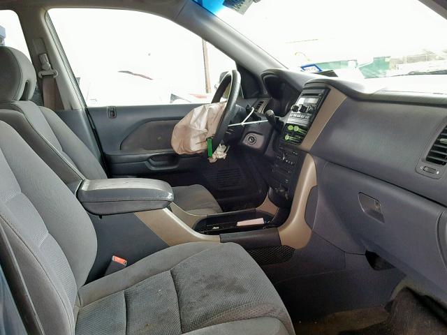 5FNYF28388B015516 - 2008 HONDA PILOT SE BLUE photo 5