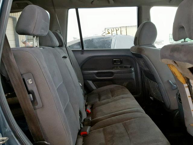 5FNYF28388B015516 - 2008 HONDA PILOT SE BLUE photo 6