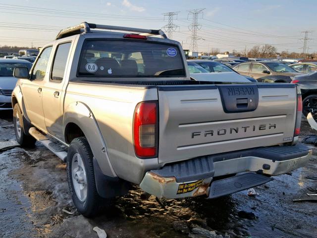 1N6ED27T81C335719 - 2001 NISSAN FRONTIER C BEIGE photo 3