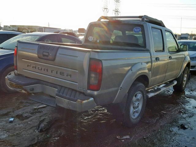 1N6ED27T81C335719 - 2001 NISSAN FRONTIER C BEIGE photo 4