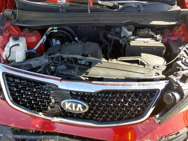 KNDPC3AC4E7630988 - 2014 KIA SPORTAGE E RED photo 7