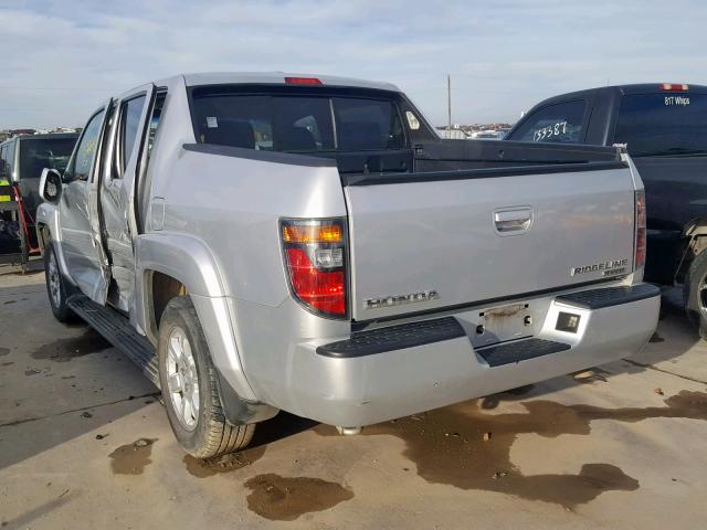 2HJYK16566H524694 - 2006 HONDA RIDGELINE SILVER photo 3