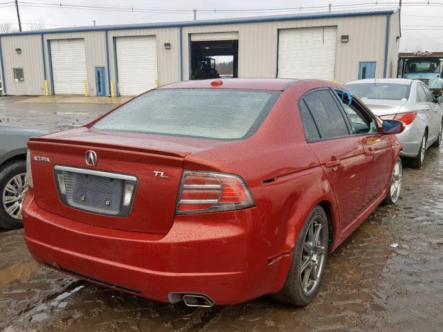 19UUA66287A010758 - 2007 ACURA TL MAROON photo 4