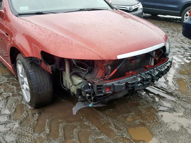 19UUA66287A010758 - 2007 ACURA TL MAROON photo 9