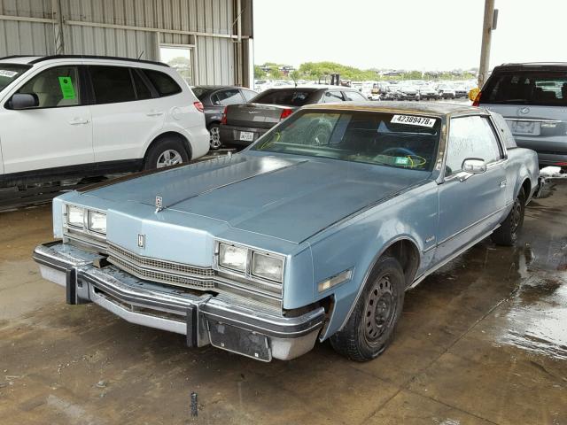 1G3EZ57Y7FE317659 - 1985 OLDSMOBILE TORONADO B BLUE photo 2