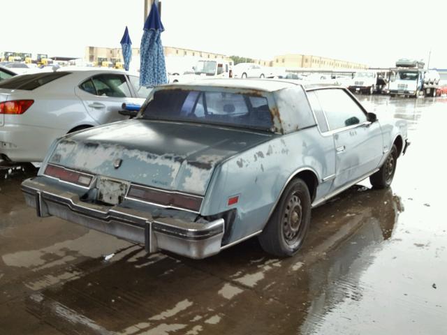 1G3EZ57Y7FE317659 - 1985 OLDSMOBILE TORONADO B BLUE photo 4