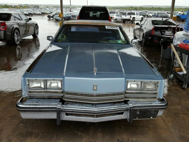 1G3EZ57Y7FE317659 - 1985 OLDSMOBILE TORONADO B BLUE photo 9