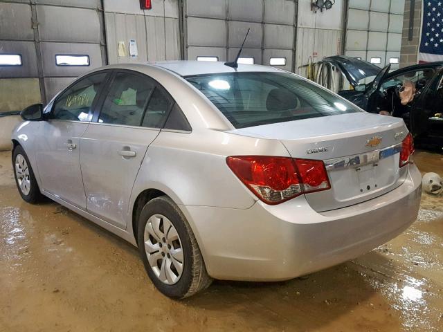 1G1PC5SHXC7298177 - 2012 CHEVROLET CRUZE LS SILVER photo 3