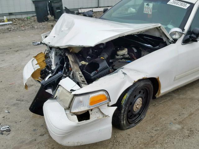 2FAHP71V69X145842 - 2009 FORD CROWN VICT WHITE photo 9