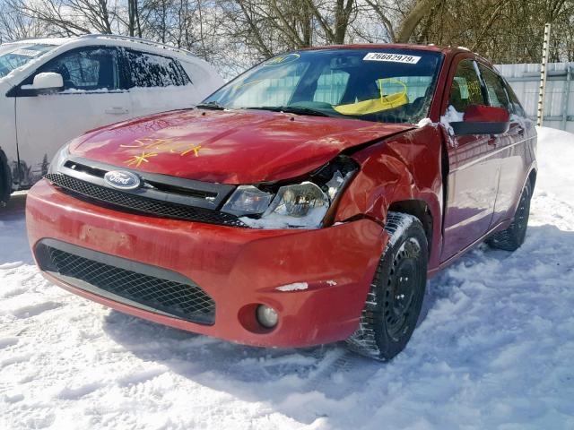 1FAHP3GN6BW109022 - 2011 FORD FOCUS SES RED photo 9