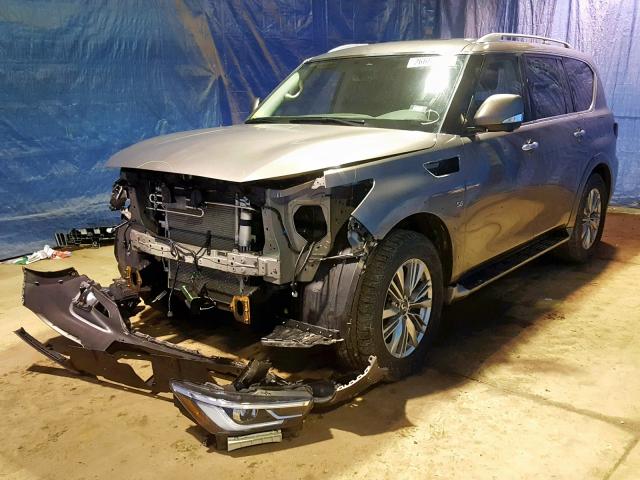 JN8AZ2NE5K9229867 - 2019 INFINITI QX80 LUXE GRAY photo 2