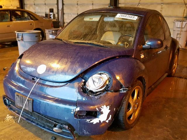 3VWCB21C12M429348 - 2002 VOLKSWAGEN NEW BEETLE Mavi foto 2