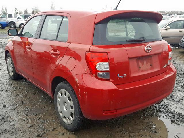 JTKKU10408J016591 - 2008 TOYOTA SCION RED photo 3