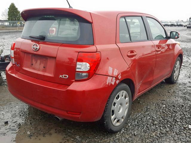 JTKKU10408J016591 - 2008 TOYOTA SCION RED photo 4