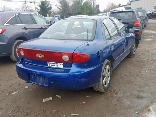 1G1JF52F457123972 - 2005 CHEVROLET CAVALIER L BLUE photo 4